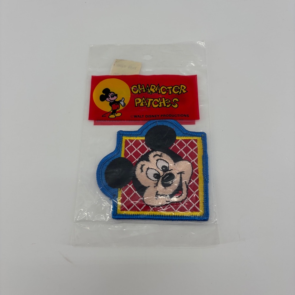 Vintage Walt Disney Productions Mickey Mouse Character Patch New in Package